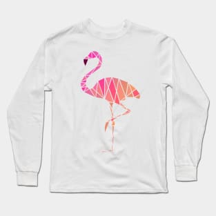 Geometric Flamingo Long Sleeve T-Shirt